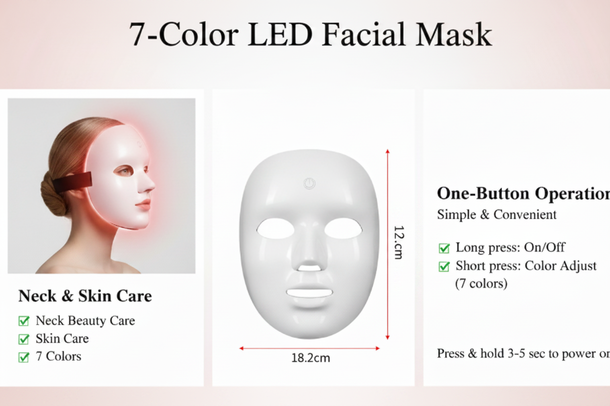 BLUSHVELA LED Mask - Features Slide CM Only