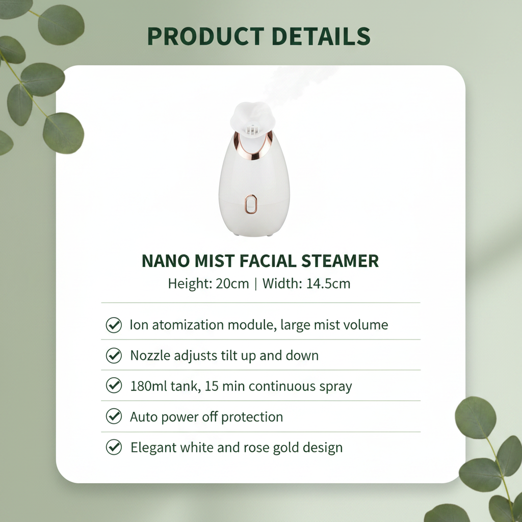 Product Details - With Product Image & Dimensions